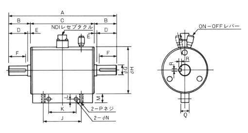 日本NTS扭力传感器TCR尺寸图说明书